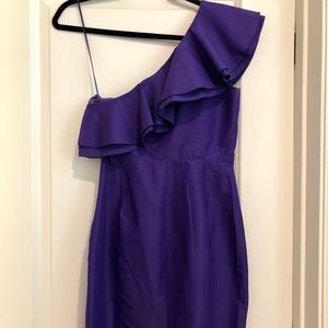 Pretty purple jCrew one-shoulder dress